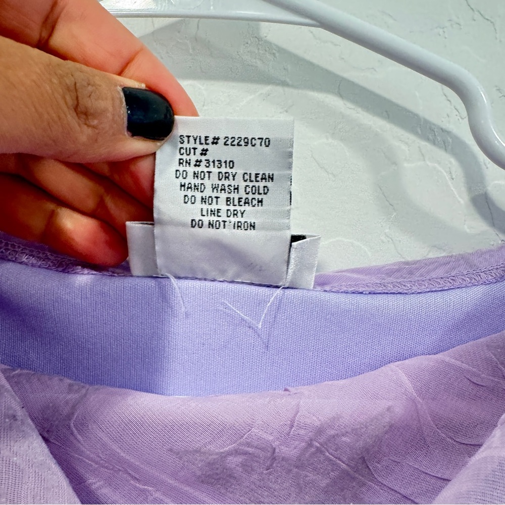 Y2K Byer California Butterfly Dress Midi Purple Womens 16 Sparkles Whimsigoth - Picture 6 of 10